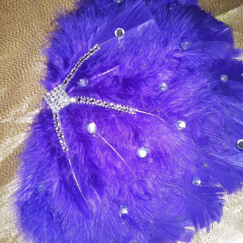 Purple Feather Brooch